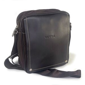 Vetta Chocolate Brown Vintage Crossbody/Shoulder Bag